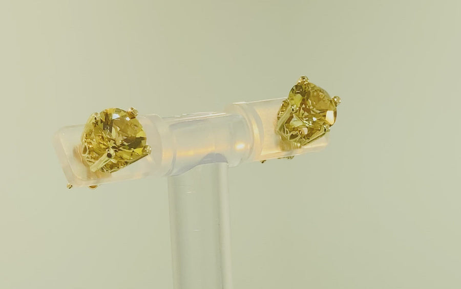Crown Style Stud Earrings - Yellow Gold (2.20ct.tw.)