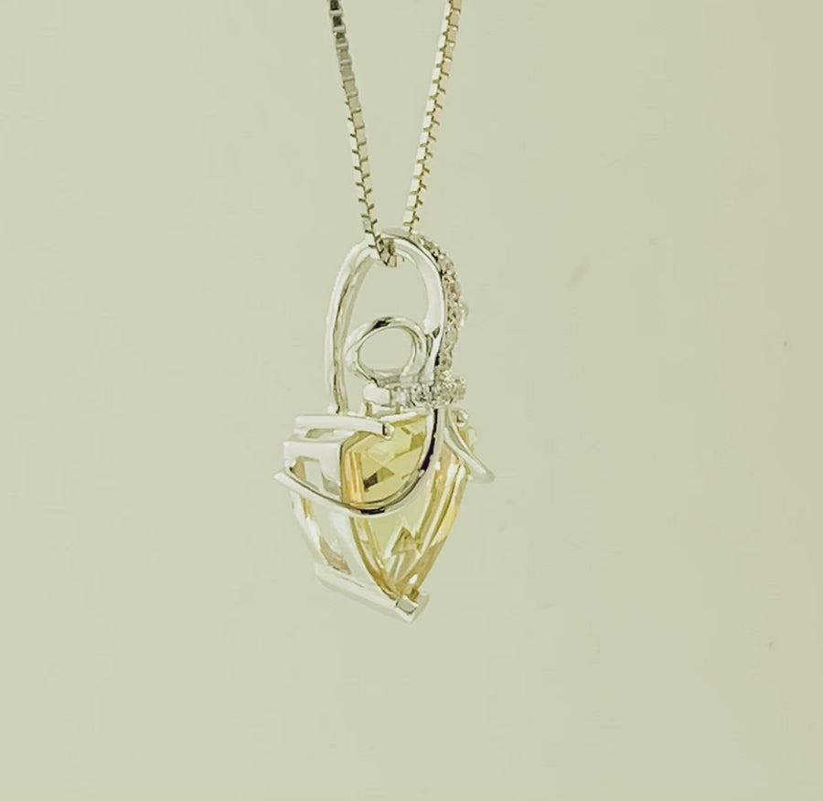 Trillion Pendant - White Gold