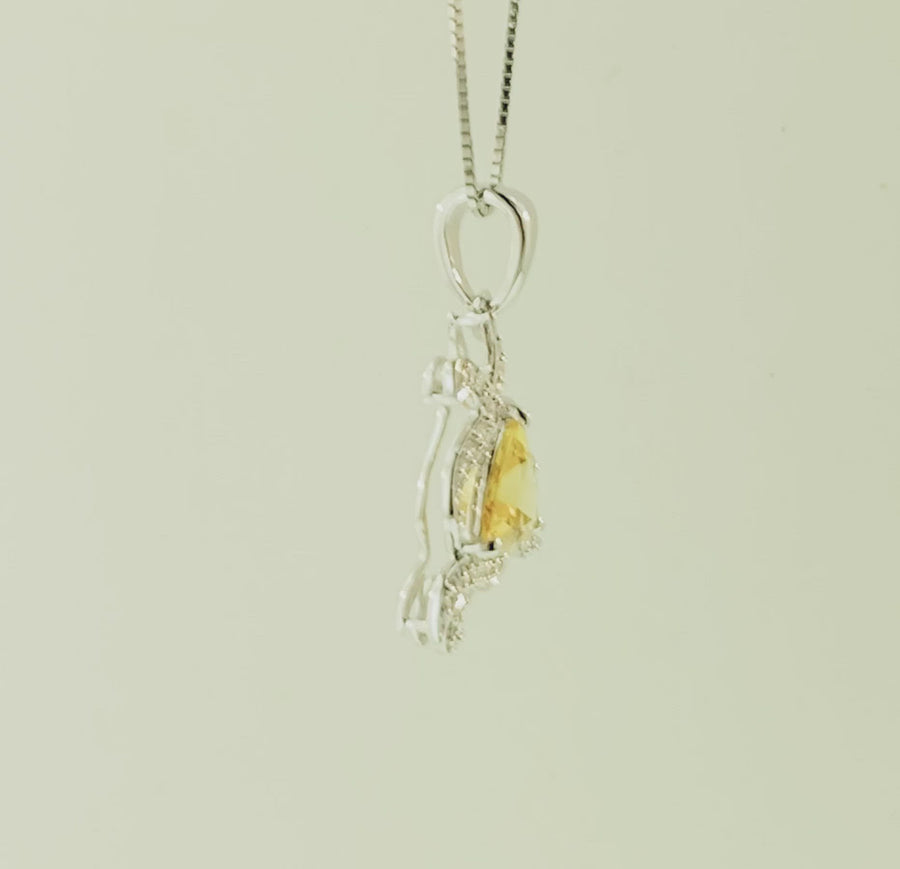 Trillion Pendant - White Gold
