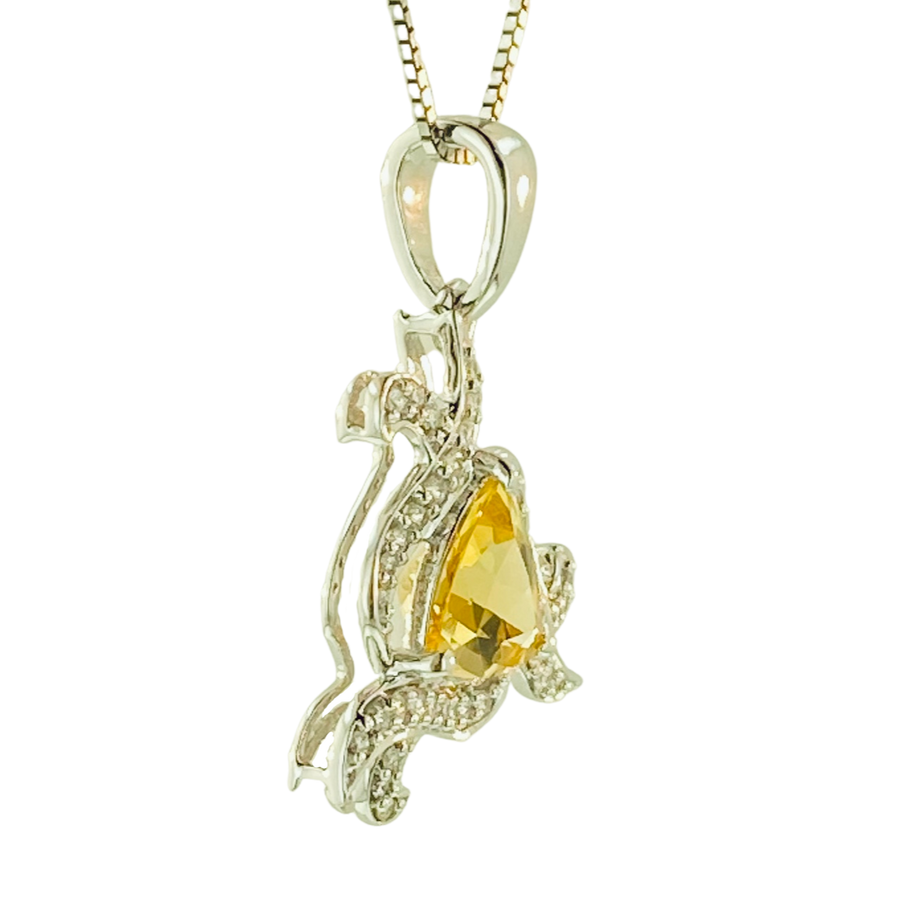 Trillion Pendant - White Gold