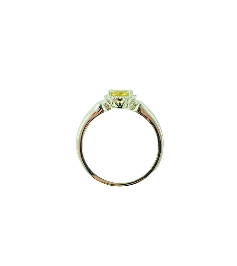 Round Halo Ring - White Gold