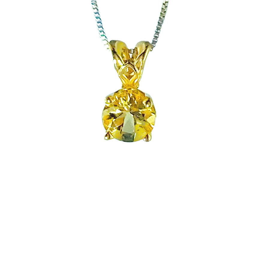 Scroll Solitaire Pendant 6mm Rd