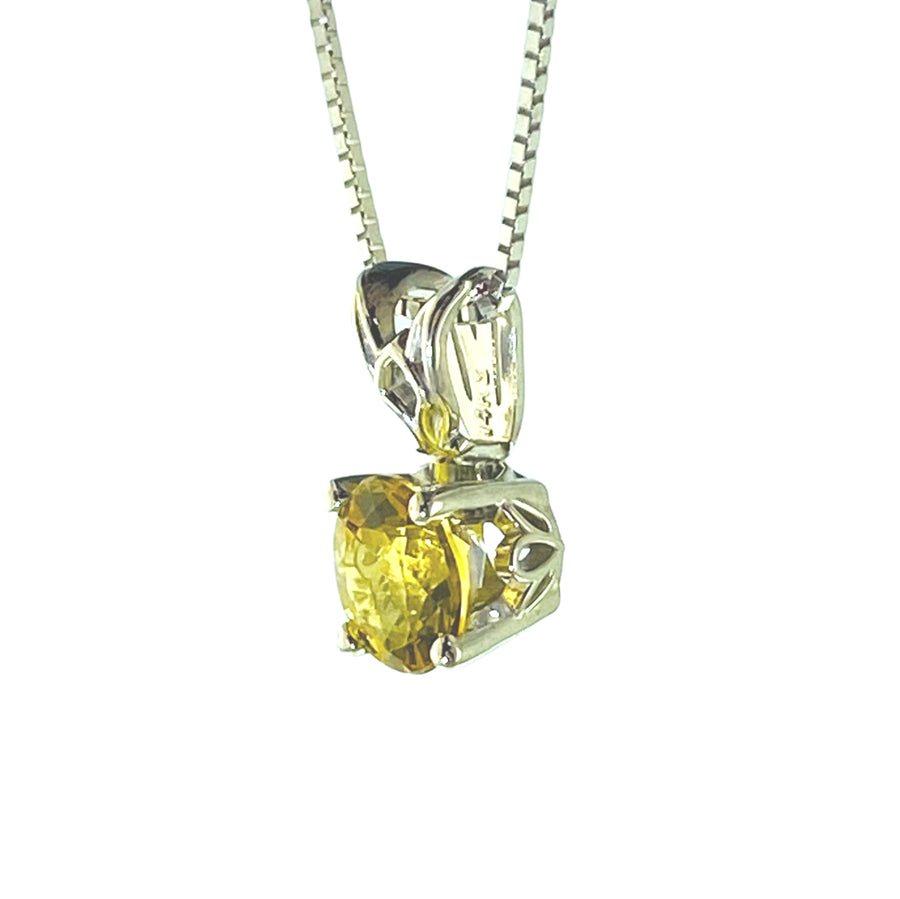 Scroll Solitaire Pendant 6mm Rd