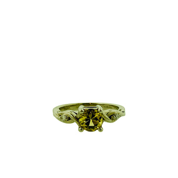 Criss Cross Round Ring - White Gold