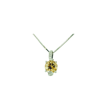 Round Pendant - White Gold