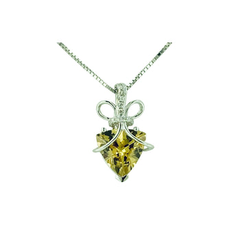 Trillion Pendant - White Gold