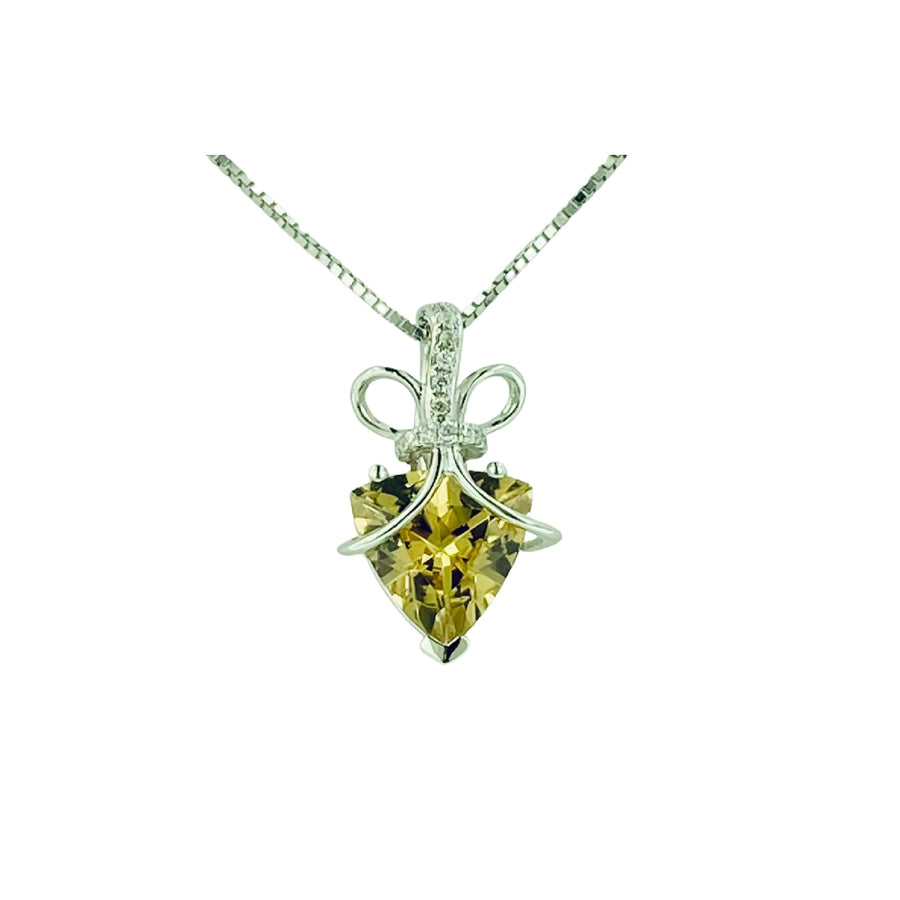 Trillion Pendant - White Gold