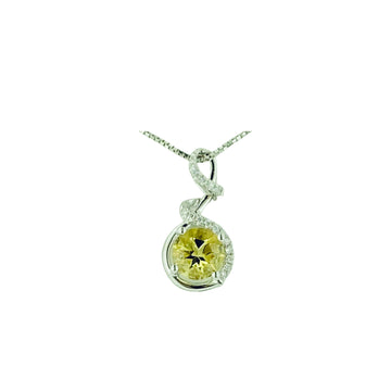 Spiral Pendant - White Gold