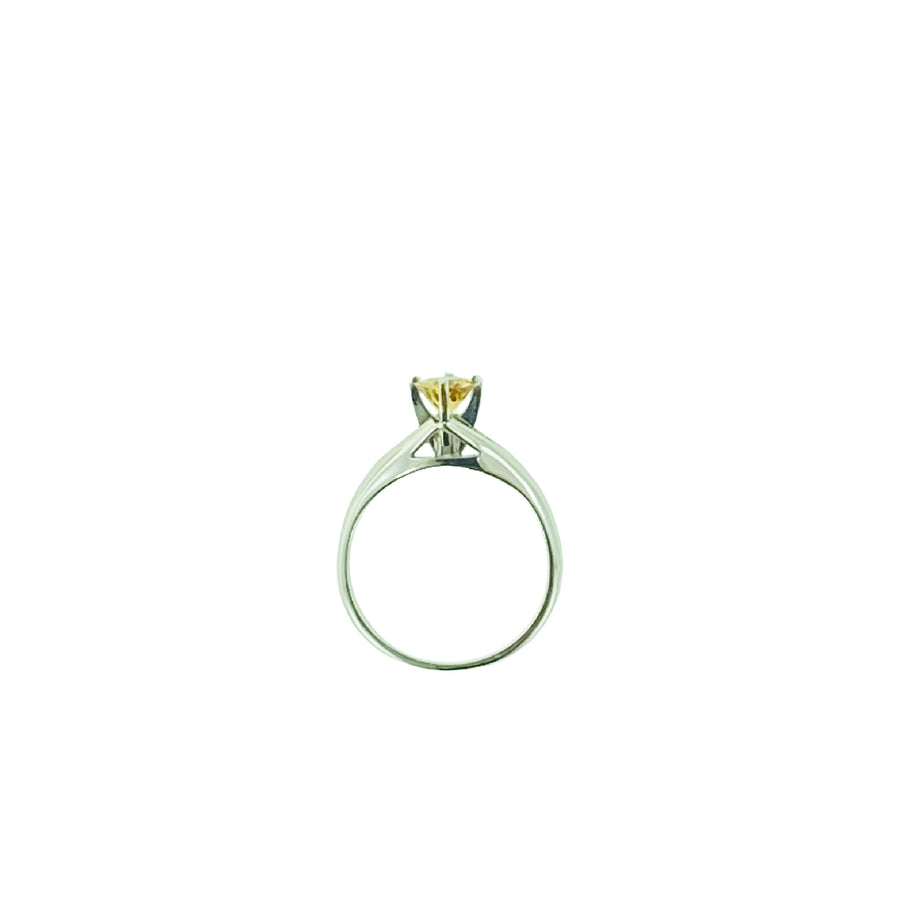 Round Solitaire Ring - White Gold
