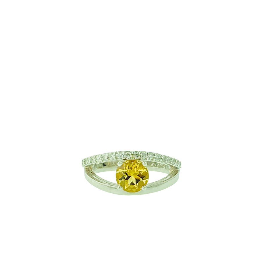 Round Ring - White Gold