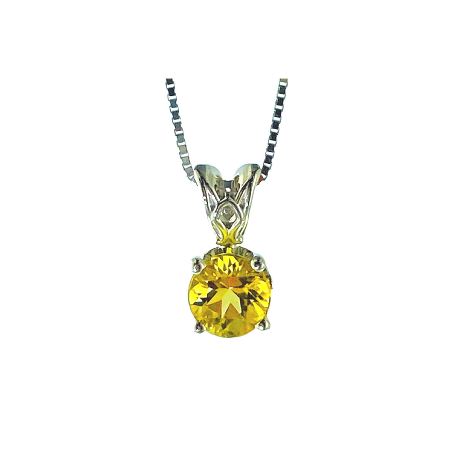 Scroll Solitaire Pendant 6mm Rd