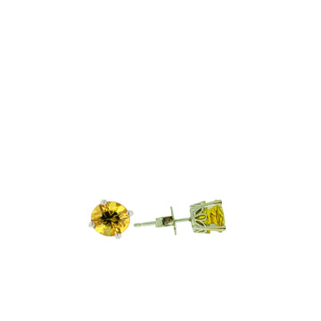 Crown Style Stud Earrings - White Gold (.90ct.tw.)