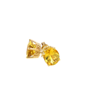 Crown Style Stud Earrings - Yellow Gold (1.40ct.tw.)
