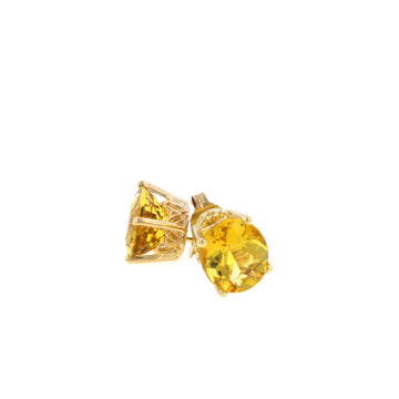 Crown Style Stud Earrings - Yellow Gold (.90ct.tw.)